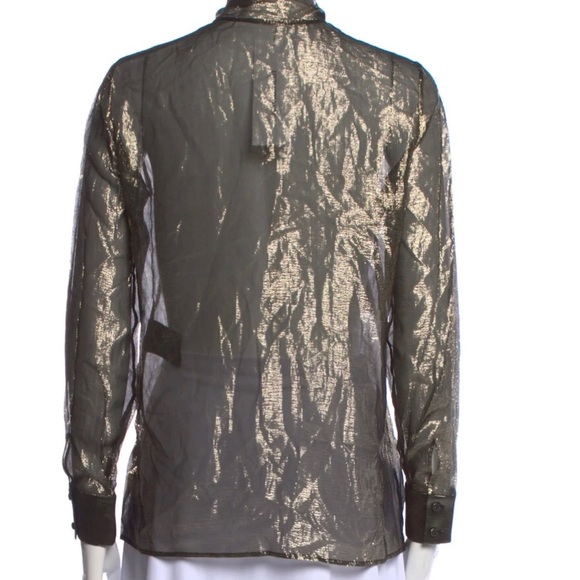 NWT Saint Laurent lavallière /Bow Blouse. French Sz 40 - Picture 3 of 7